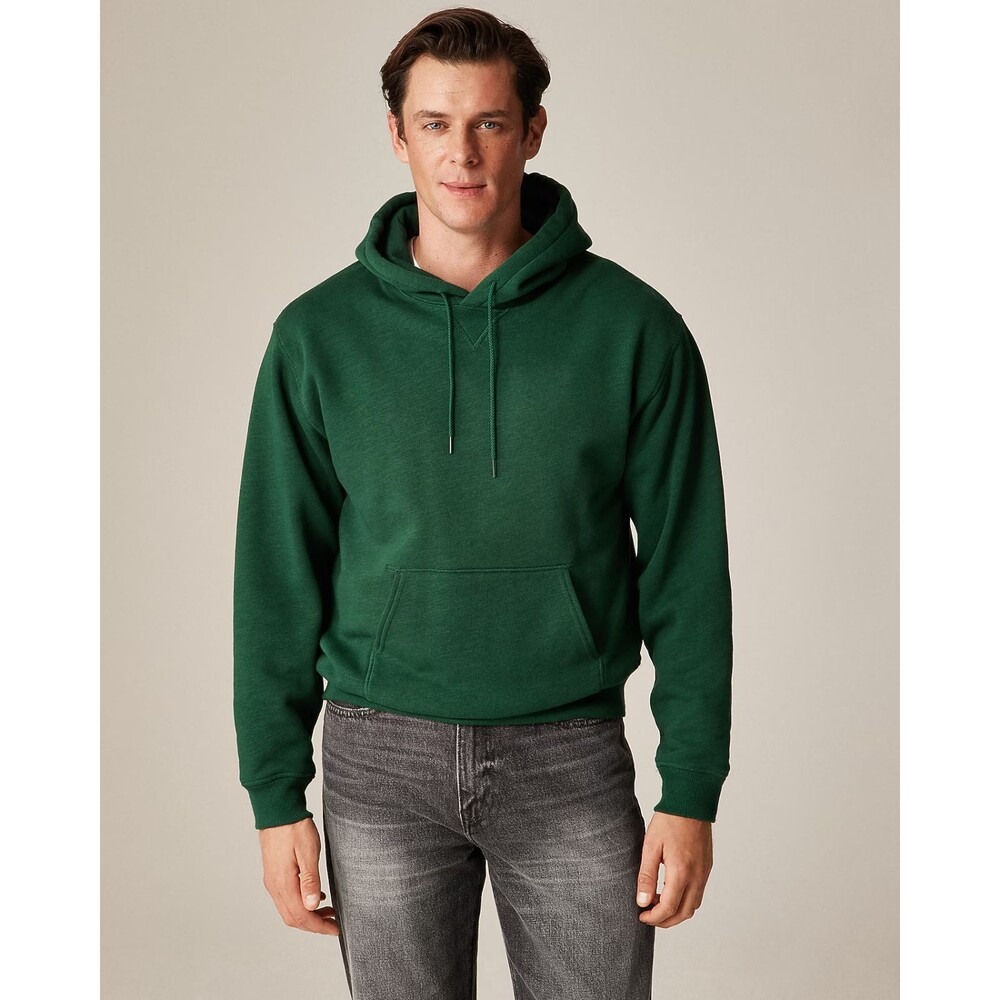 J.CREW Men's '83 Fleece Hoodie Sweatshirt S Green Cotton Blend NEW B60